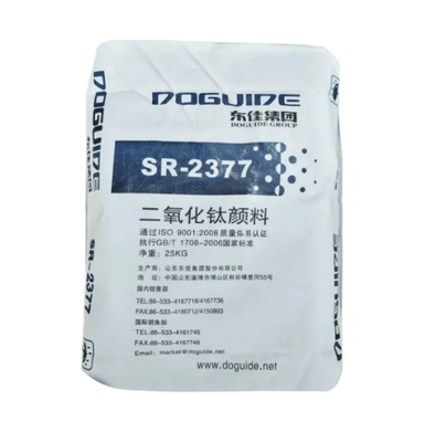 DOGUIDE SR-2377 Rutieltitaniumdioxide met Zr-Al anorganische coating voor een hoog wit en uitstekende waterdispergeerbaarheid