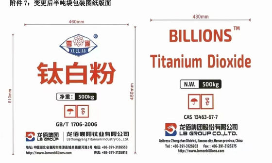 Rutieltitaniumdioxide Tio2 uit China R-996 voor verf, coating, wit pigment