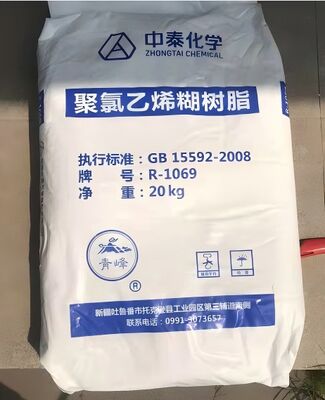 Zhongtai R1069 PVC Pastahars K-Waarde 78 met Hoge Polymerisatiegraad en Laag Vluchtig Gehalte voor Premium Toepassingen