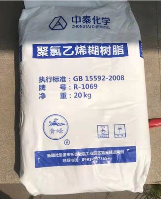 Zhongtai R1069 PVC-hars van pastakwaliteit K-waarde 79 met lage Brookfield-viscositeit en ultralaag vluchtige stoffen voor plastisolverwerking