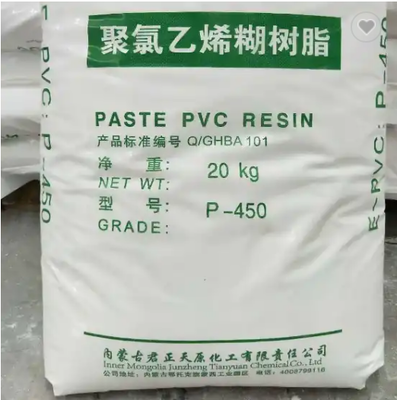 Junzheng P-450 PVC-hars met een laag vluchtigheidsgehalte, weinig onzuiverheidsdeeltjes en een matige mate van polymerisatie