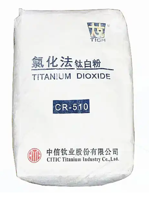 Chlorideproces Rutieltitaniumdioxide CR-510 met 94,5% TiO2-gehalte voor elektrophoretische coating voor automobielindustrie met een hoog wit