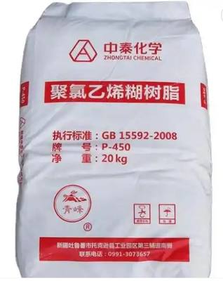 Zhongtai P-450 PVC-hars met een gemiddelde K-waarde met een lage viscositeit en een laag residu van VCM voor zachte PVC-producten