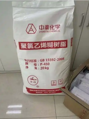 Zhongtai P-450 PVC-hars met een gemiddelde K-waarde met een lage viscositeit en een laag residu van VCM voor zachte PVC-producten