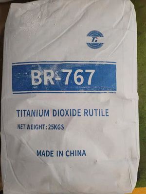 BR-767 Rutiel Titanium Dioxide TiO2 Pigment met Si-Al Composiet Coating, Hoge Rutielconversie ≥98,5%, en 0,22-0,28μm Deeltjesgrootte