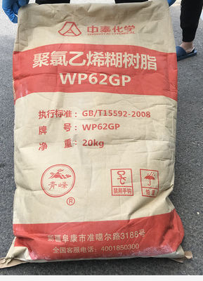 Zhongtai WP62GP PVC-hars met een lage mate van polymerisatie, lage onzuiverheden en goede dispersiestabiliteit