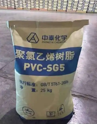 ZHONGTAI SG-5 PVC Hars met K-waarde 67, Laag Restvinylchloride 1 mg/kg, en Hoge Thermische Witheid 85%
